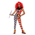 Clown Effrayant Rayé Costume