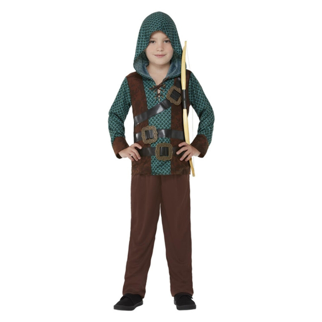 Op deze afbeelding zie je een Kostuums, van het merk Smiffy's. Deluxe Boogschutter Alles In De Roos Lucolas Jongen Kostuum