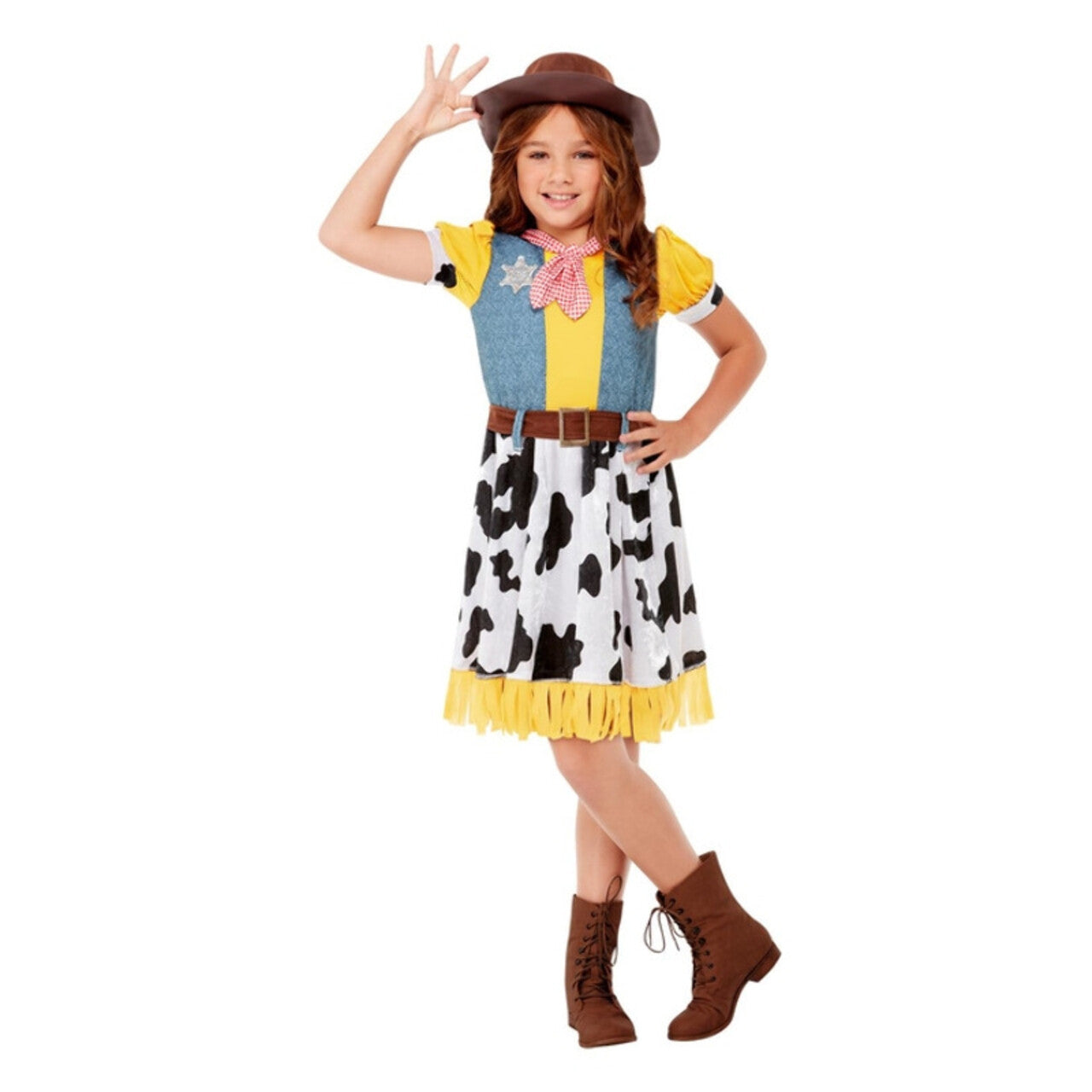 Op deze afbeelding zie je een Kostuums, van het merk Smiffy's. Stoer Western Meisje Sheriff Hunter Kostuum