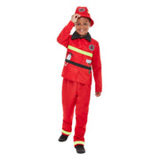 Op deze afbeelding zie je een Kostuums, van het merk Smiffy's. Kleine Vuurvechter Blust Brandjes Jongen Kostuum