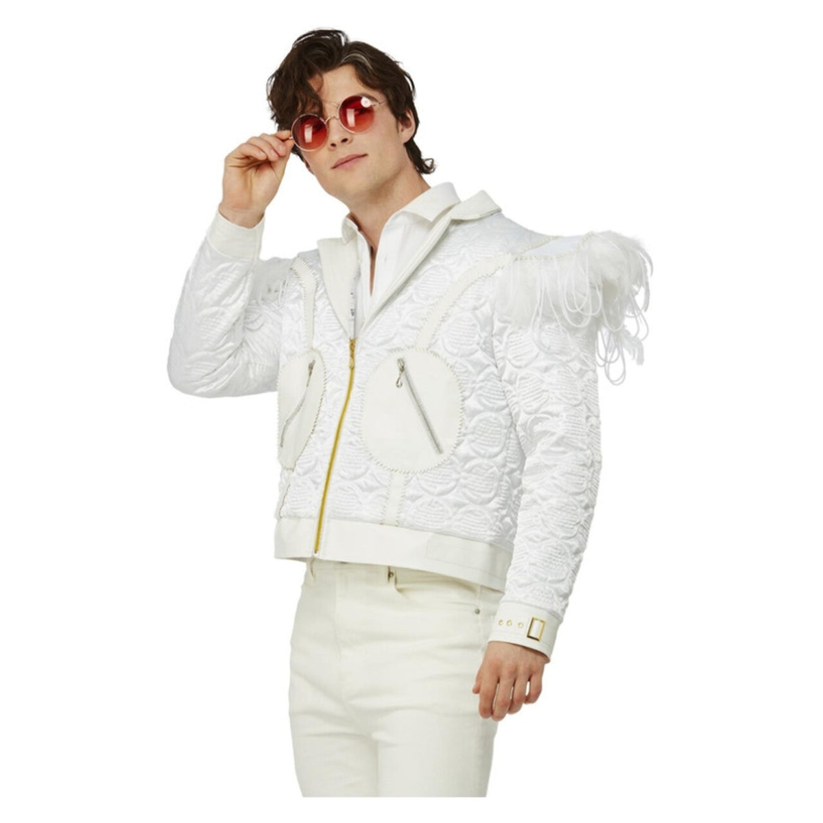 Op deze afbeelding zie je een Kostuums, van het merk Smiffy's. Elton John Vliegen Zonder Vleugels Man Kostuum