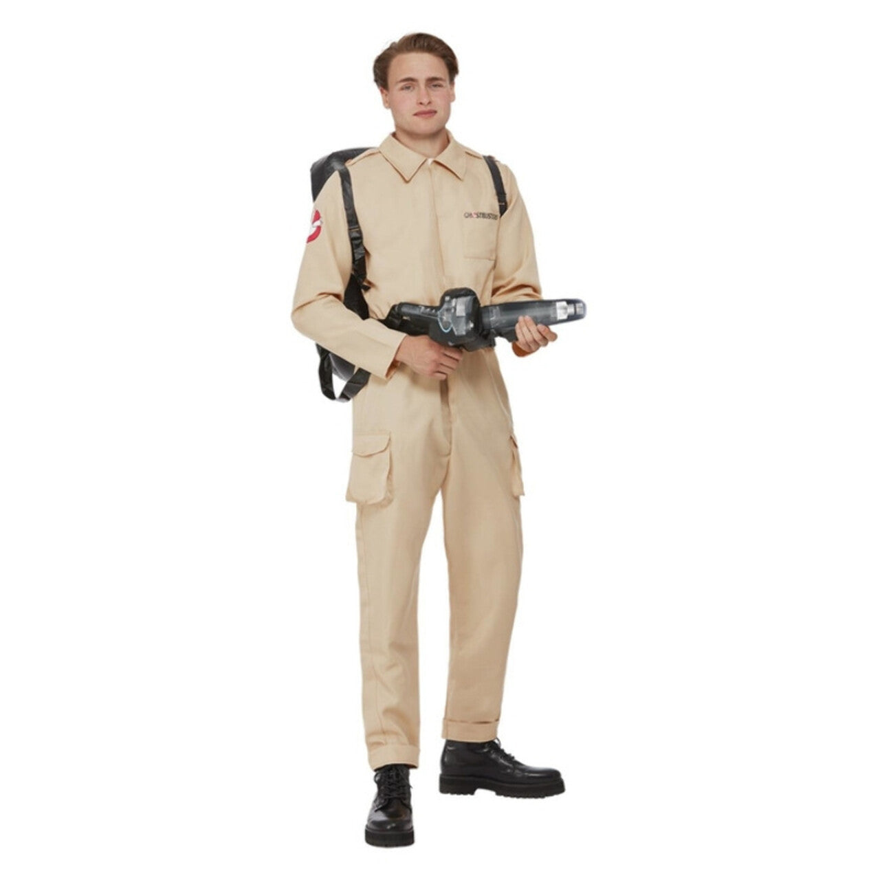 Op deze afbeelding zie je een Kostuums, van het merk Smiffy's. Spokenvanger Peter Met Proton Pack Rugtas Man Kostuum