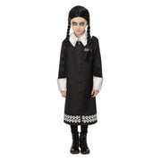Op deze afbeelding zie je een Kostuums, van het merk Smiffy's. Addams Family Wednesday Spook Kind Meisje Kostuum