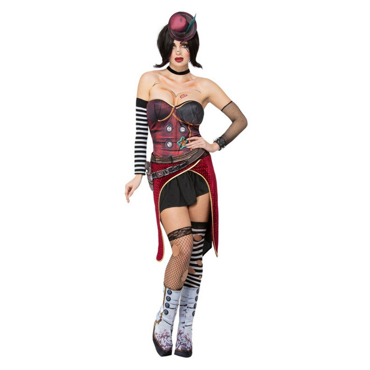 Op deze afbeelding zie je een Kostuums, van het merk Smiffy's. Borderlands Moxxi Underdome Riot Vrouw Kostuum