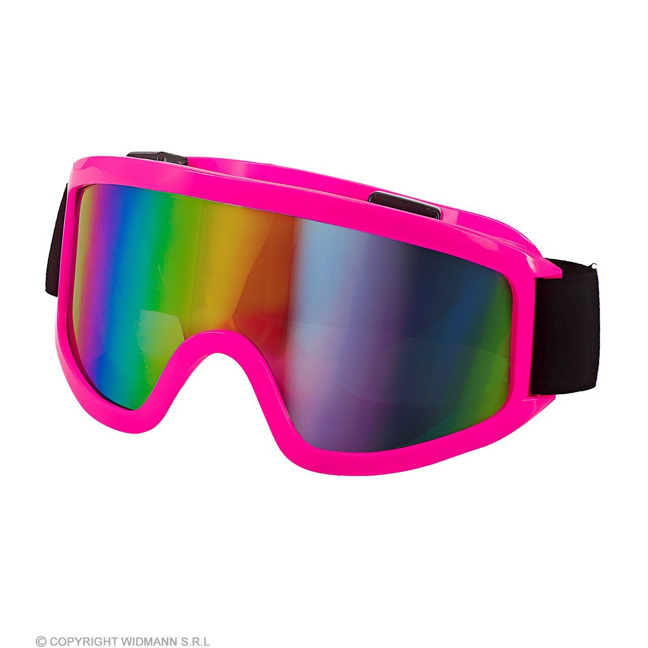 Op deze afbeelding zie je een Accessoires, van het merk Widmann. Ski-Bril 80s Neon Roze