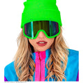 80er Neon Grün Skibrille