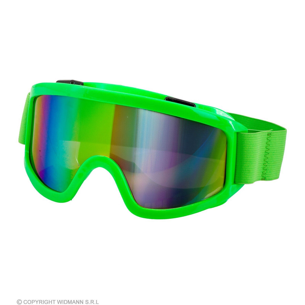 Op deze afbeelding zie je een Accessoires, van het merk Widmann. Ski-Bril 80s Neon Groen