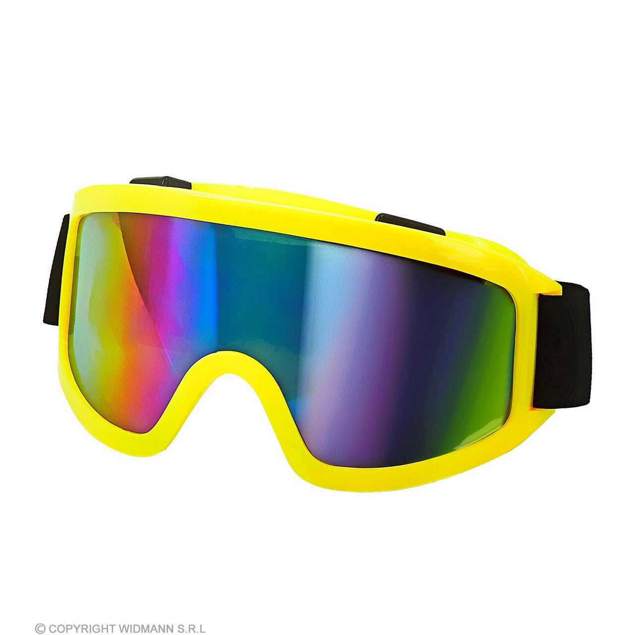 Op deze afbeelding zie je een Accessoires, van het merk Widmann. Ski-Bril 80s Neon Geel