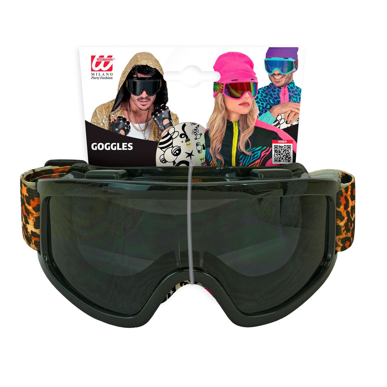 Op deze afbeelding zie je een Accessoires, van het merk Widmann. Panter Slick Ski Bril