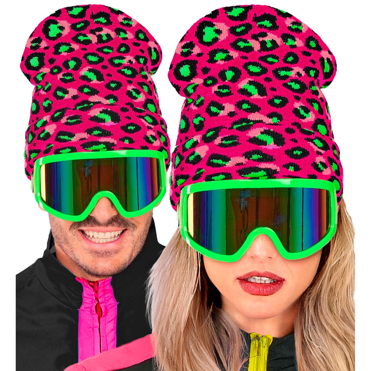 Op deze afbeelding zie je een Accessoires, van het merk Widmann. Pink Leopard Muts