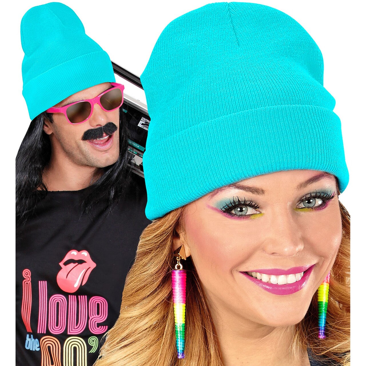 Op deze afbeelding zie je een Accessoires, van het merk Widmann. Lichtblauwe Winter Muts Blue Sky Beanie