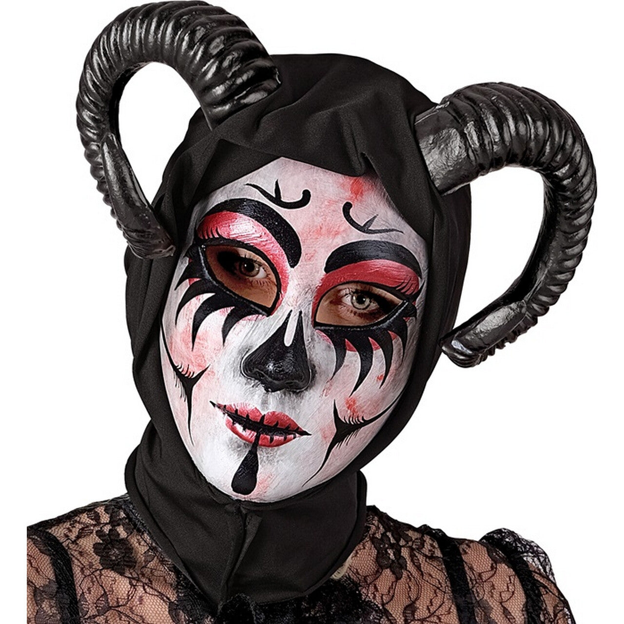 Op deze afbeelding zie je een Accessoires, van het merk Widmann. Duivelse Theater Ram Masker