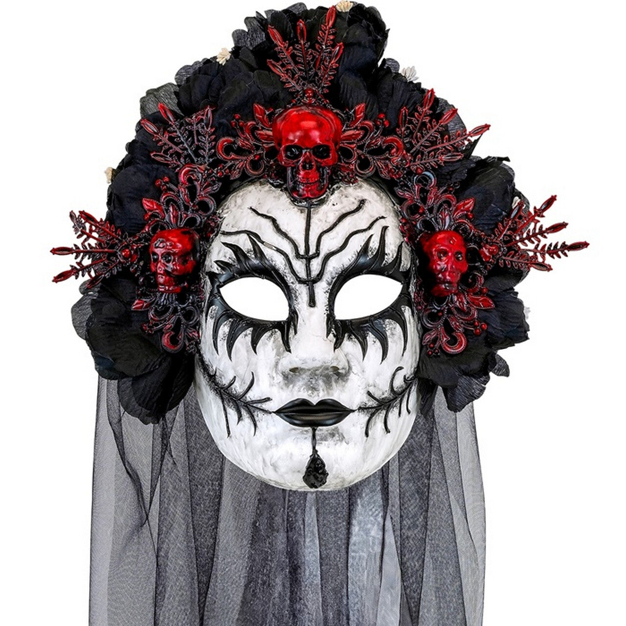 Op deze afbeelding zie je een Accessoires, van het merk Widmann. Masker Queen Of Death