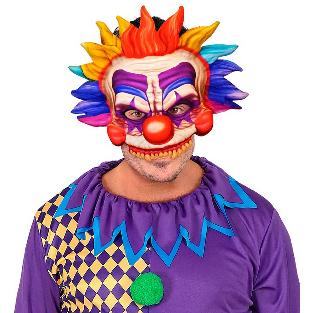Op deze afbeelding zie je een Accessoires, van het merk Widmann. Regenboog Killer Clown Masker