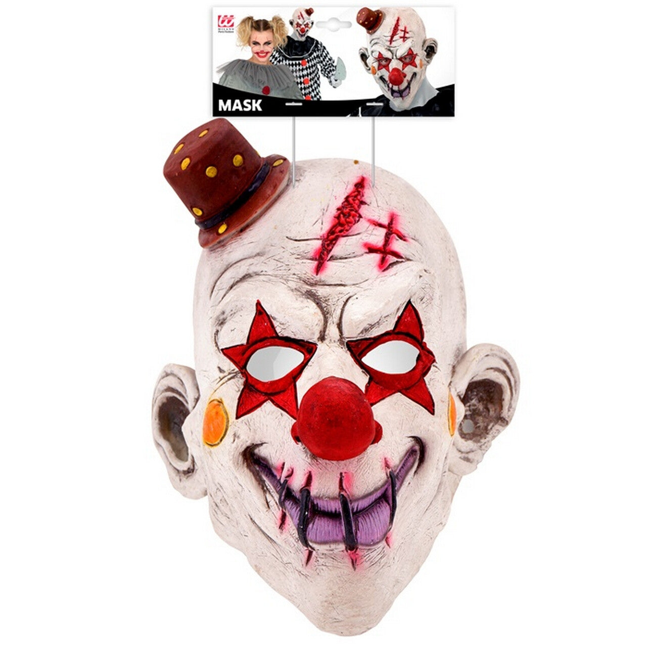 Op deze afbeelding zie je een Accessoires, van het merk Widmann. There To Scare Killer Clown Masker