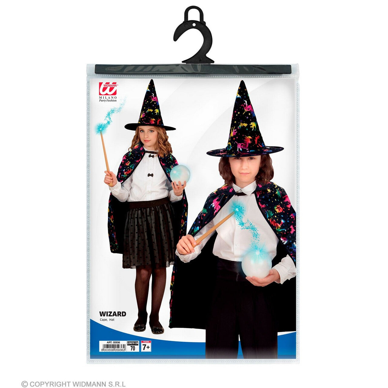 Op deze afbeelding zie je een Kostuums, van het merk Widmann. Cape Wizards En Witches Kind Kind