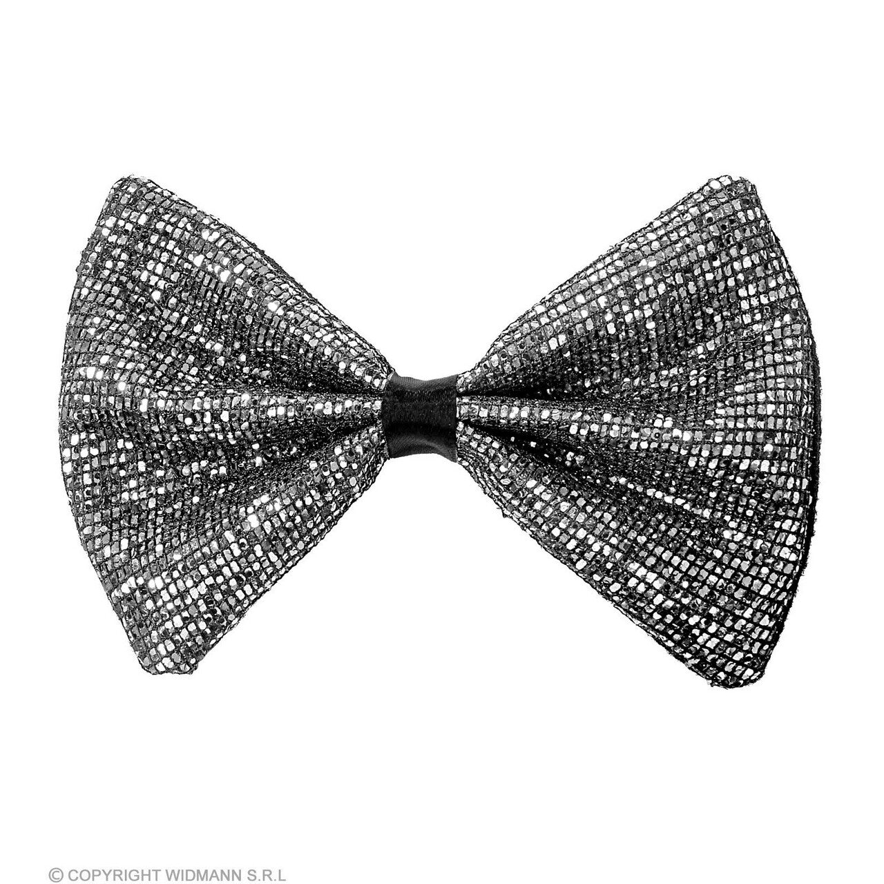 Op deze afbeelding zie je een Accessoires, van het merk Widmann. Schitterende Glinster Vlinderdas Zilver