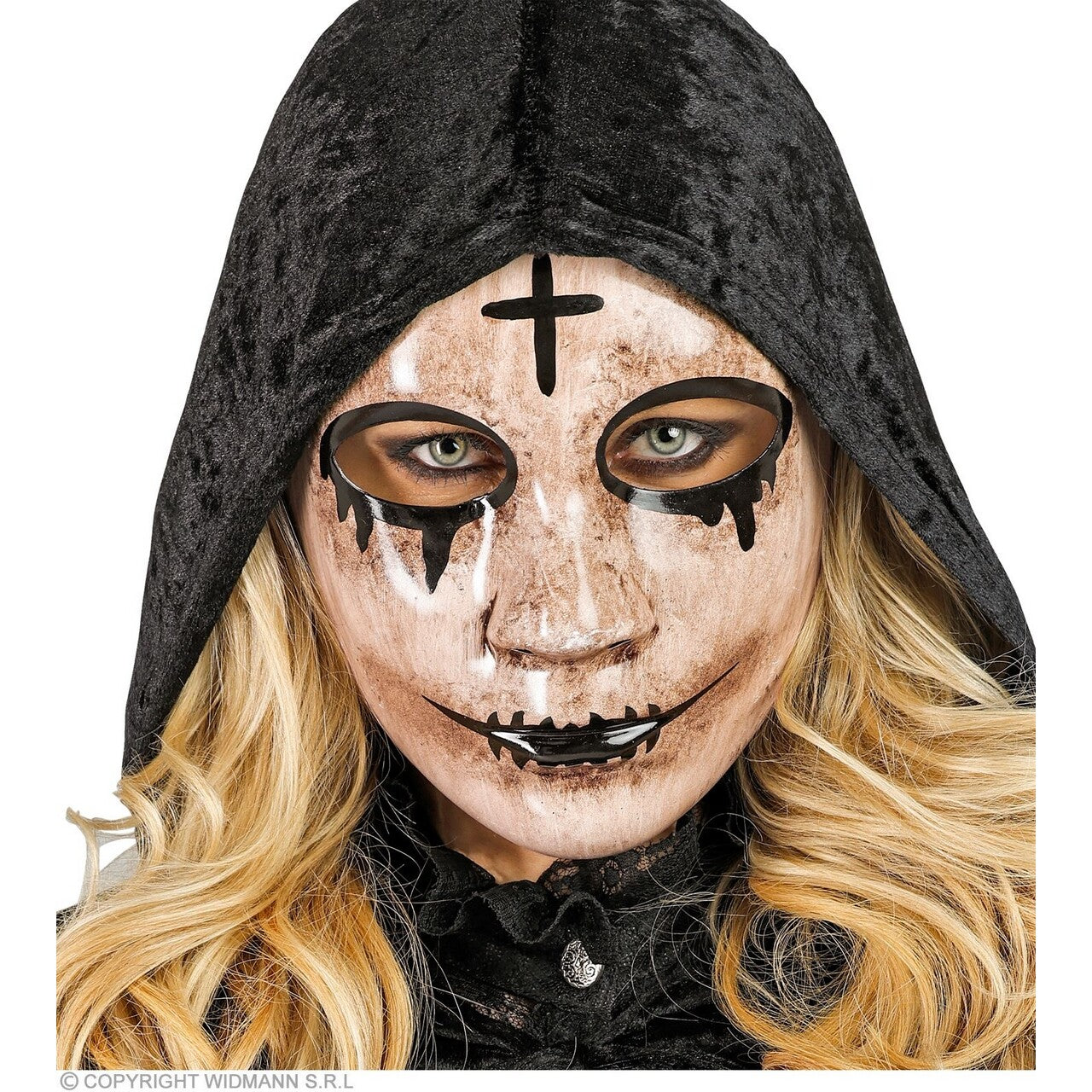 Op deze afbeelding zie je een Accessoires, van het merk Widmann. Masker Theater Voodoo The Pruge