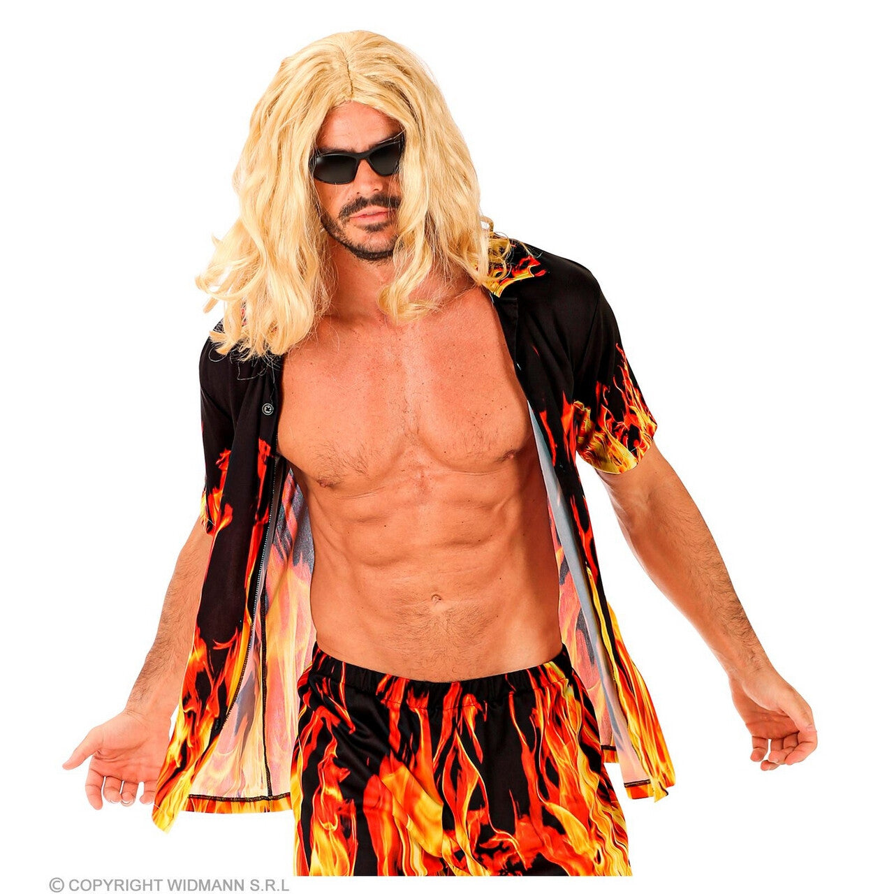 Op deze afbeelding zie je een Kostuums, van het merk Widmann. Bbq Meat On Fire Shirt Man