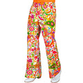 Super 60s Peace And Flower Hose Mit Weitem Bein Herren