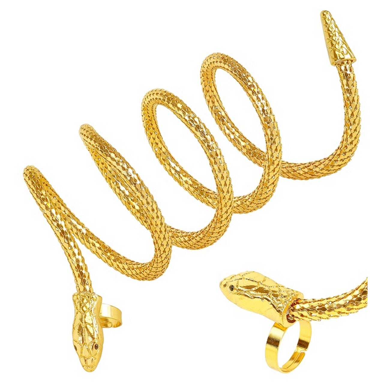 Op deze afbeelding zie je een Accessoires, van het merk Widmann. Vinger Armband Sneaky Snake