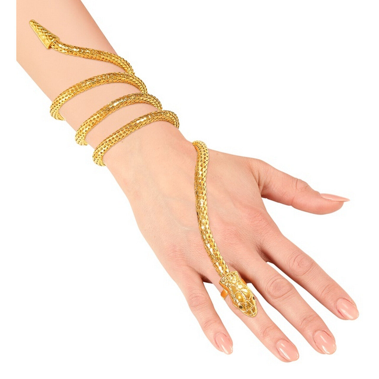 Op deze afbeelding zie je een Accessoires, van het merk Widmann. Vinger Armband Sneaky Snake
