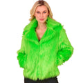 Manteau En Fausse Fourrure Vert Néon