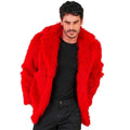 Manteau De Fourrure Rouge Éblouissant