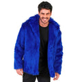 Manteau En Fausse Fourrure Bleu