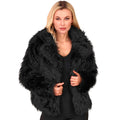 Manteau En Fourrure Noire Style Icon