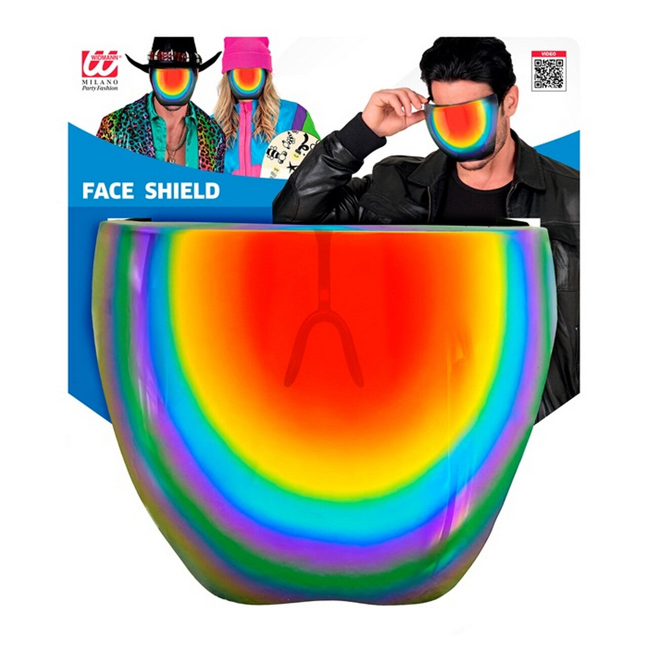 Op deze afbeelding zie je een Accessoires, van het merk Widmann. Face Bril Rainbow