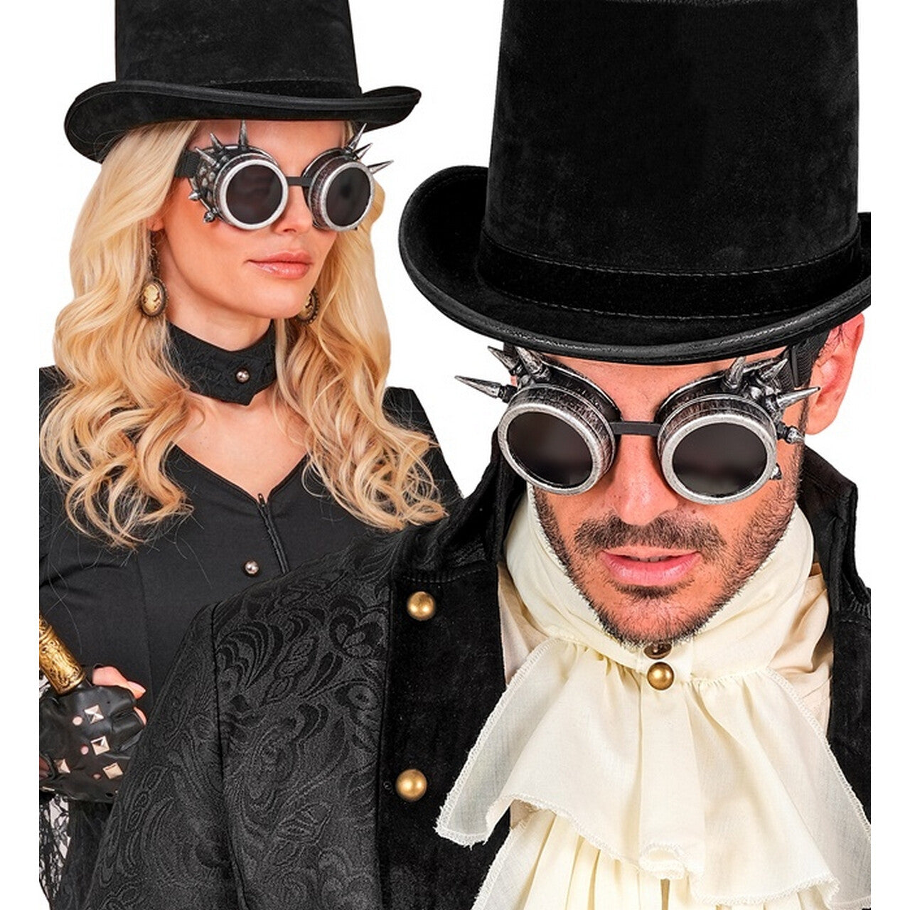 Op deze afbeelding zie je een Accessoires, van het merk Widmann. Steampunk Bril Pointy Lashes