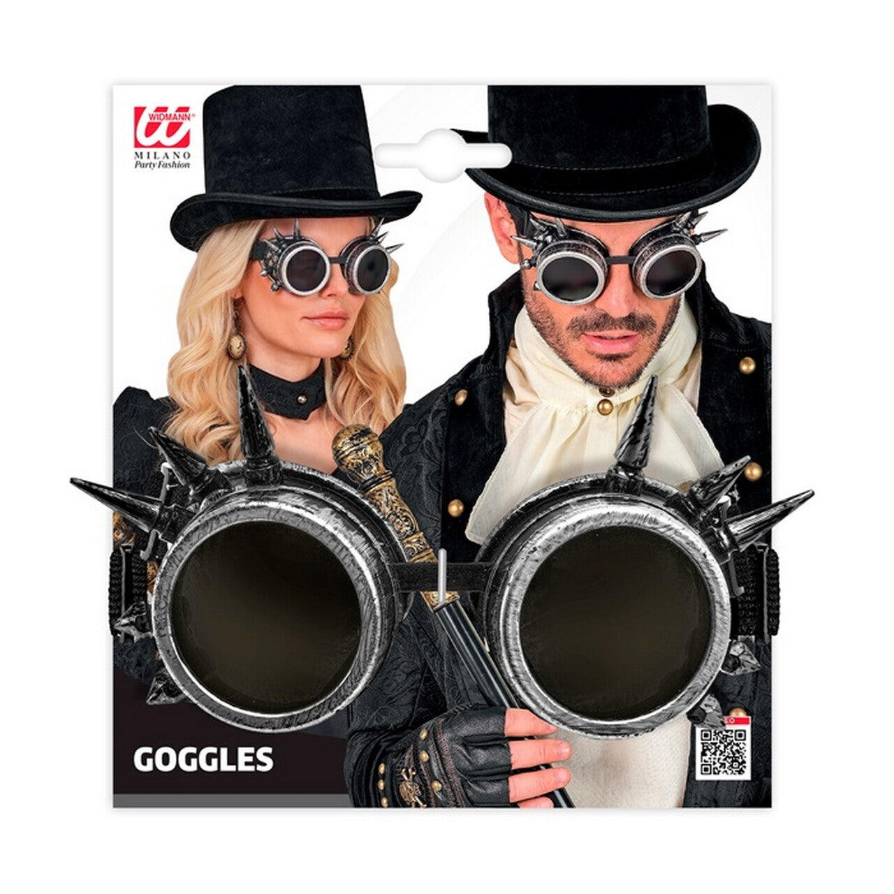 Op deze afbeelding zie je een Accessoires, van het merk Widmann. Steampunk Bril Pointy Lashes