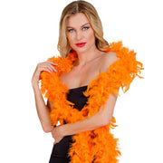 Op deze afbeelding zie je een Accessoires, van het merk Widmann. Boa Oranje 180 Centimeter 80 Gram
