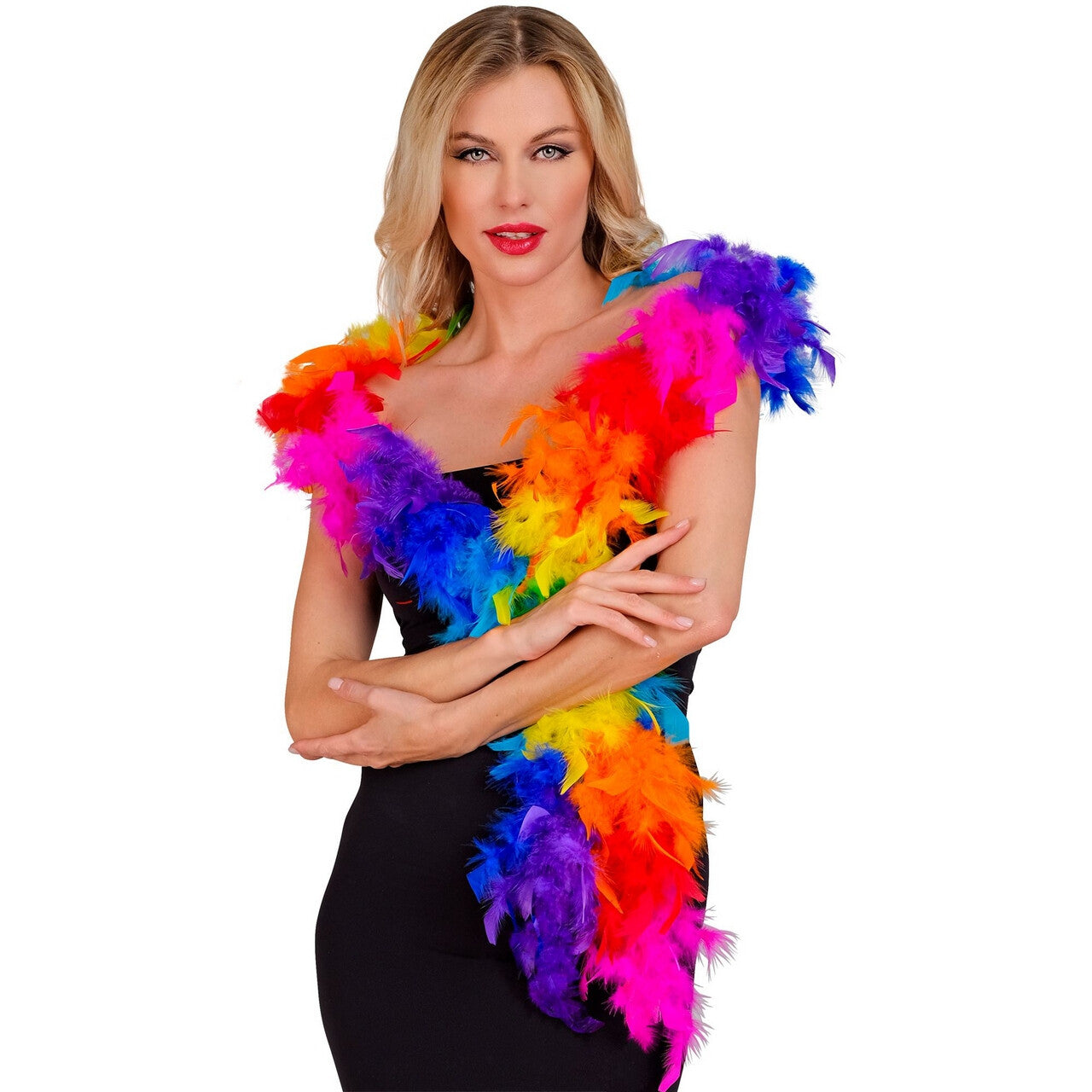 Op deze afbeelding zie je een Accessoires, van het merk Widmann. Boa Ranbow 180 Centimeter 80 Gram