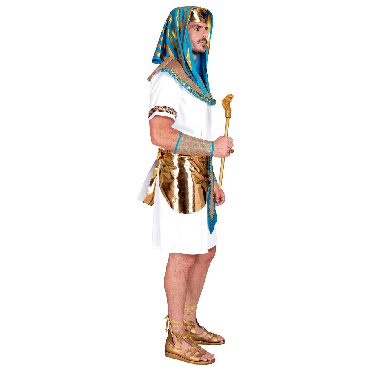 Op deze afbeelding zie je een Kostuums, van het merk Widmann. Farao Machtigste King Of Egypt Man Kostuum