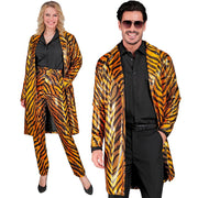 Op deze afbeelding zie je een Kostuums, van het merk Widmann. Tiger Lightning Pailletten Wild Feest Jas