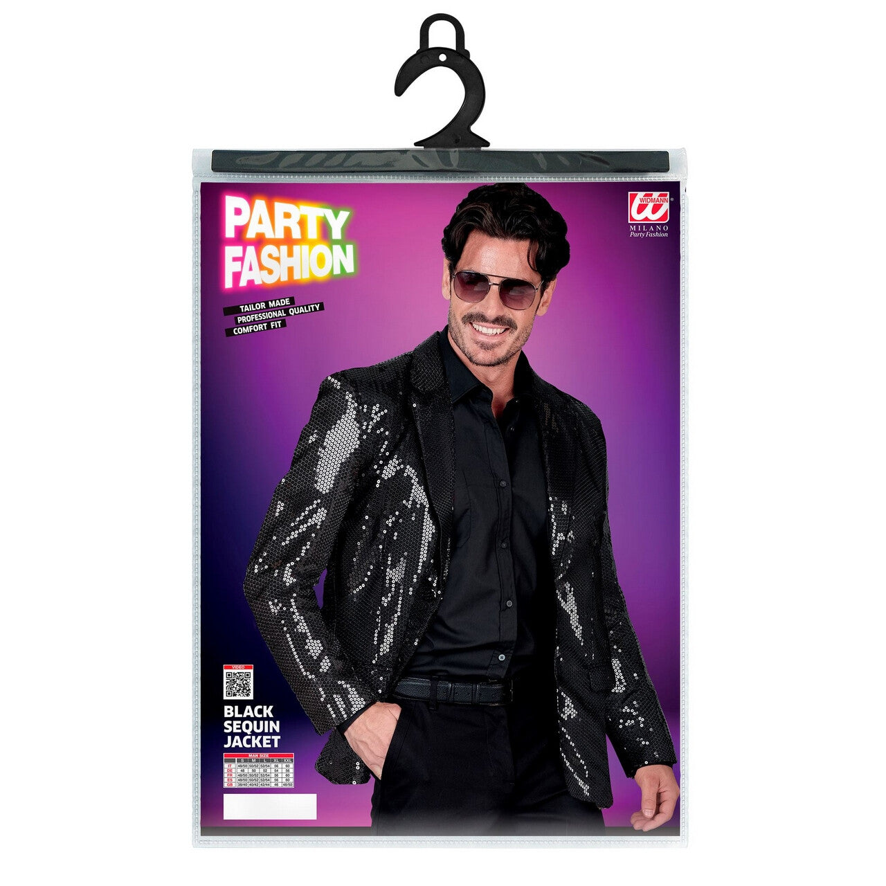 Op deze afbeelding zie je een Kostuums, van het merk Widmann. Pailletten Colbert Glam Fest Man