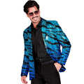 Veste à Paillettes Grande Vague Bleue