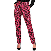 Op deze afbeelding zie je een Kostuums, van het merk Widmann. Pailletten Broek Safari Jungle Pink Vrouw