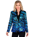 Veste à Paillettes Vague Bleue