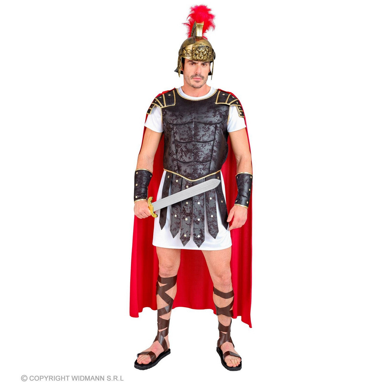 Op deze afbeelding zie je een Kostuums, van het merk Widmann. Romeinse Gladiator Richard Neverlose Man Kostuum