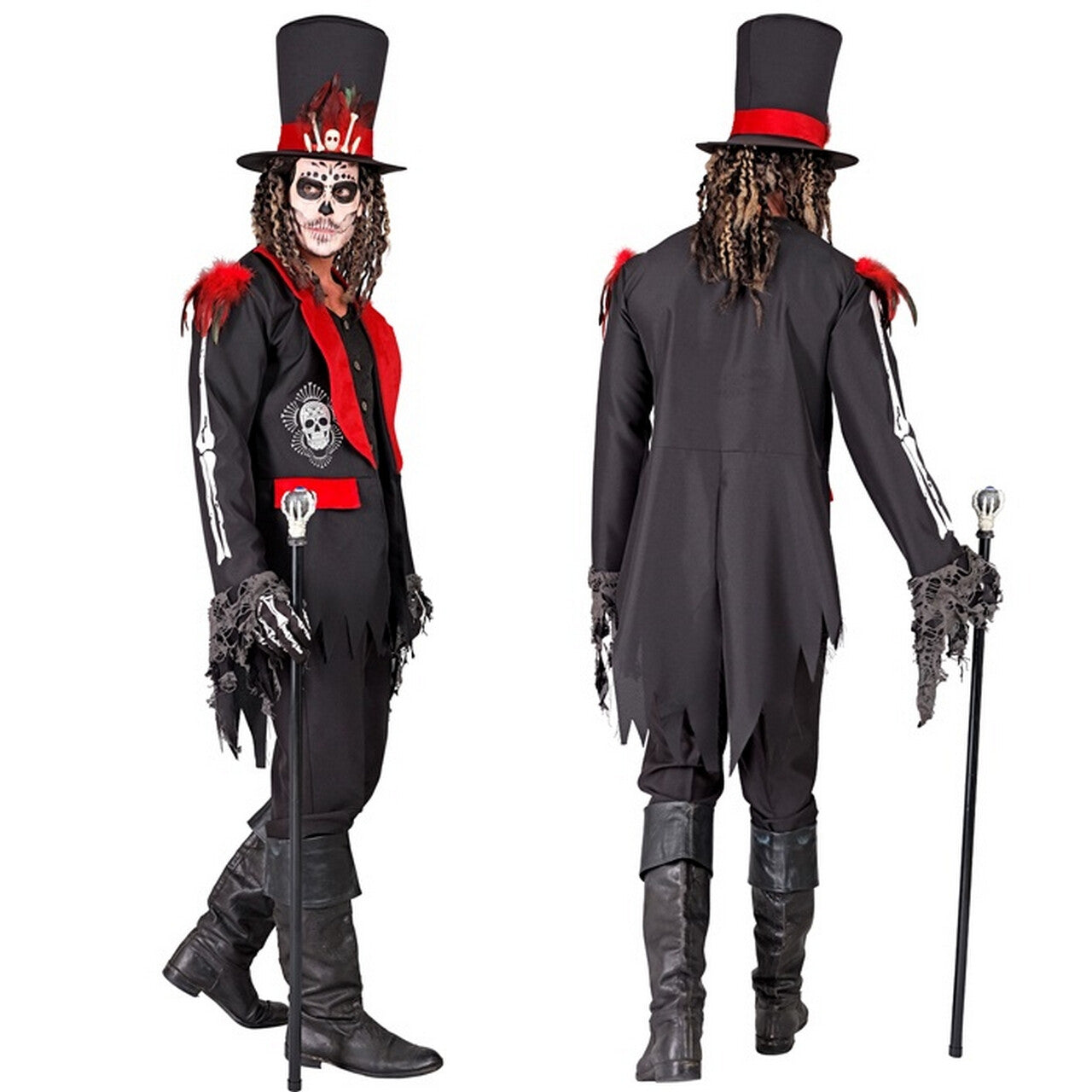 Op deze afbeelding zie je een Kostuums, van het merk Widmann. Duistere Voodoo Master Man