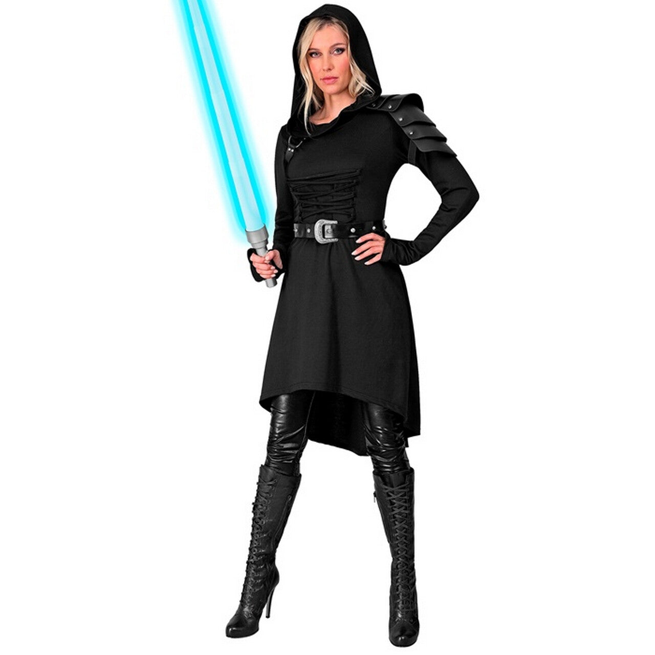 Op deze afbeelding zie je een Kostuums, van het merk Widmann. Dark Fighter Vrouw Kostuum