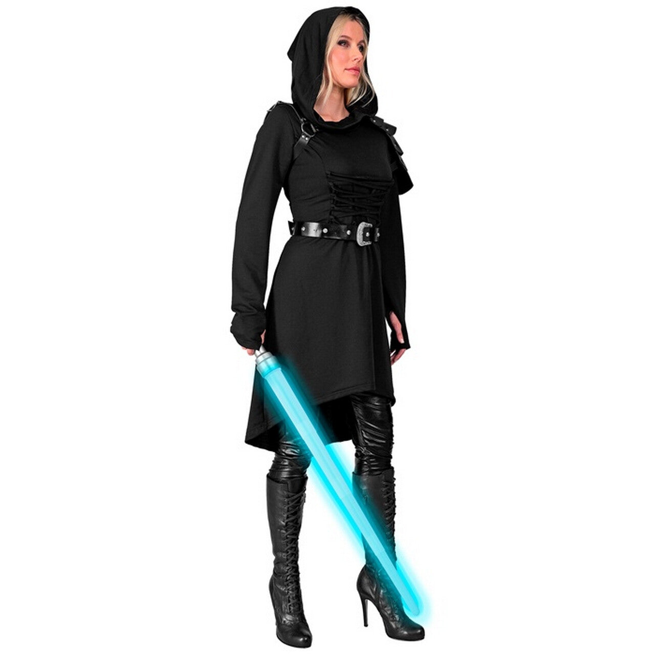 Op deze afbeelding zie je een Kostuums, van het merk Widmann. Dark Fighter Vrouw Kostuum