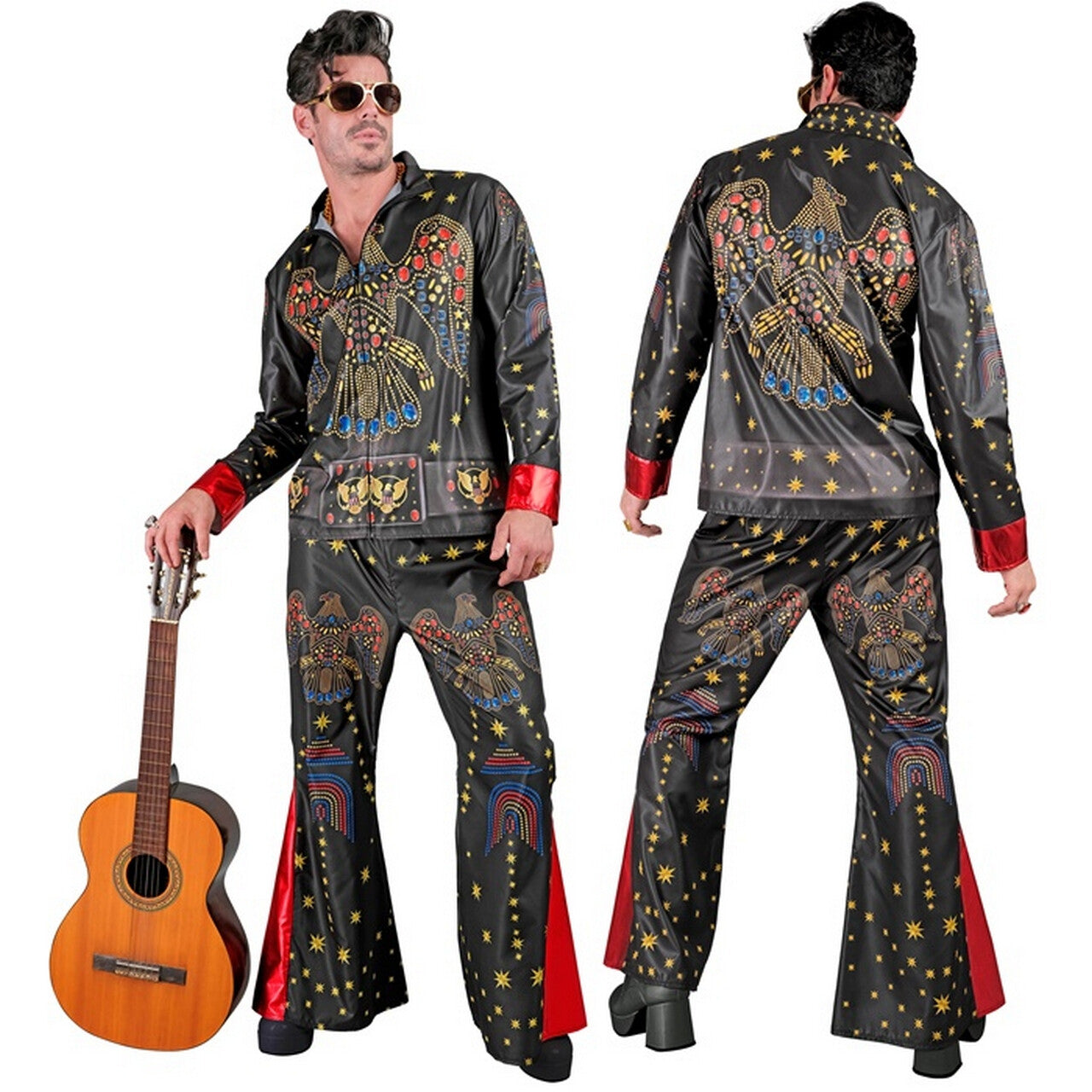 Op deze afbeelding zie je een Kostuums, van het merk Widmann. Rock N Roll Night Out Man Kostuum