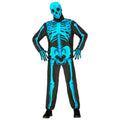 Neon Skelet Blauw Kostuum