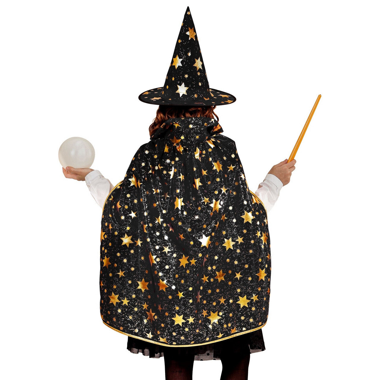 Op deze afbeelding zie je een Kostuums, van het merk Widmann. Magische Tovenaarscape Midnight Star Kind