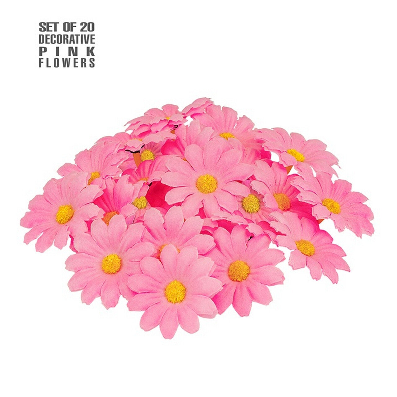 Op deze afbeelding zie je een Decoratie, van het merk Widmann. Roze Bloemendecoratie 20 Stuks