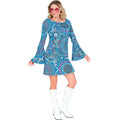 Robe Mandala Bleue Super Années 60 Costume
